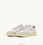 Autry άνδρες ανοιχτά χαμηλά sneakers σε δέρμα και σουέντ λευκό 04FXF83 - Image 2