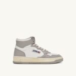 Autry άνδρες δίχρωμα mid sneakers medalist σε δερμάτινο λευκό και vapor τόνο 04FXF27