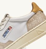 Autry άνδρες Ολυμπιονίκης χαμηλό sneaker από μαλακό κατσικίσιο δέρμα με εφέ δράκου και λευκό κρακελέ nubuck 04FXF53 - Image 5
