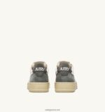 Autry άνδρες Ολυμπιονίκης χαμηλό sneaker σε καστόρι και pelle bianco και στρατιωτικό 04FXF62 - Image 3