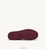 Autry άνδρες medalist mid sneakers σε δερμάτινο λευκό μπορντό 04FXF25 - Image 4