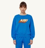 Autry γυναίκες αερόβια λογότυπο πλήρωμα φούτερ μπλουέτα με λαιμόκοψη 04FXF277
