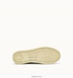 Autry γυναίκες ανοιχτά χαμηλά sneakers σε δέρμα και σουέντ λευκό 04FXF264 - Image 4