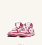 Autry γυναίκες δίχρωμα mid sneakers medalist σε δερμάτινο λευκό και fuxia 04FXF188 - Image 2