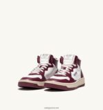 Autry γυναίκες δίχρωμα mid sneakers medalist σε δερμάτινο λευκό και μπορντό 04FXF190 - Image 2