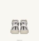 Autry γυναίκες δίχρωμα mid sneakers medalist σε δερμάτινο λευκό και ασημί 04FXF238 - Image 3
