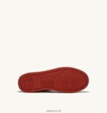 Autry γυναίκες δίχρωμα mid sneakers medalist σε δερμάτινο λευκό και κόκκινο 04FXF189 - Image 4