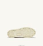 Autry γυναίκες δίχρωμα mid sneakers medalist σε δερμάτινο λευκό και πλατινέ 04FXF237 - Image 4