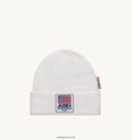 Autry γυναίκες λογότυπο patch beanie καπέλο λευκό 04FXF138