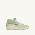 Autry γυναίκες Ολυμπιονίκης mid sneakers σε απαλό δέρμα κατσίκας cel green 04FXF230