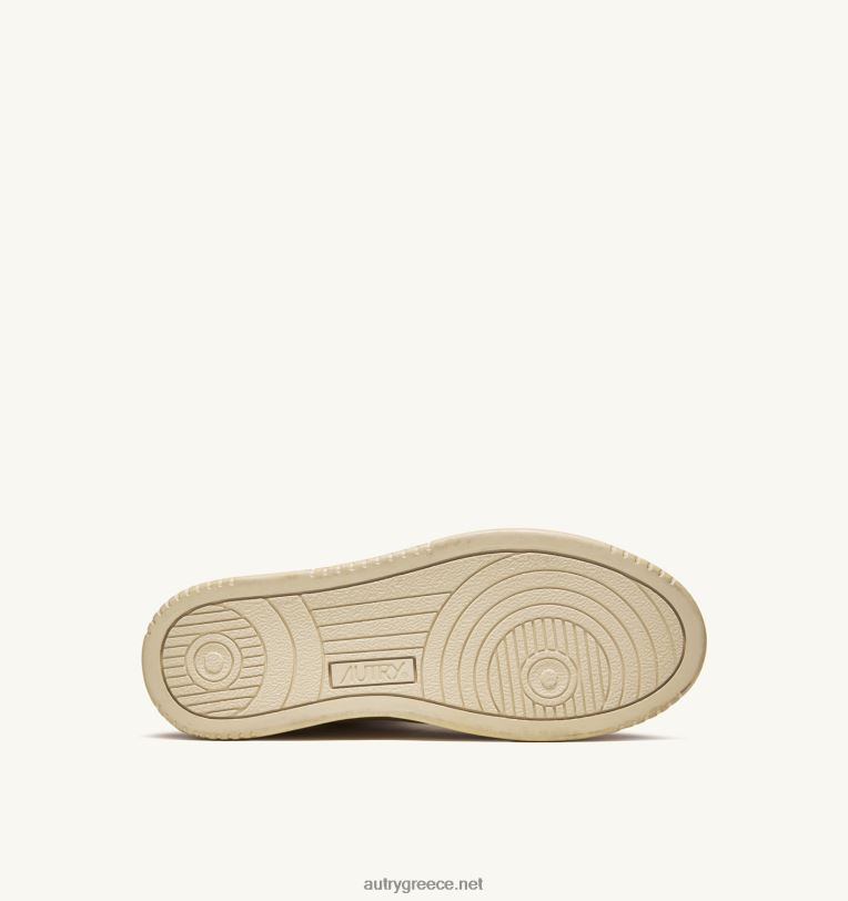 Autry γυναίκες σούπερ vintage χαμηλά sneakers σε κιτρινωπό εφέ δέρμα λευκό και λεβάντα 04FXF267 - Image 4
