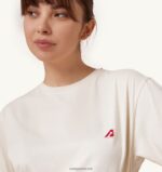 Autry γυναίκες Τ-shirt με λαιμόκοψη σε λευκό ιβουάρ 04FXF291 - Image 3