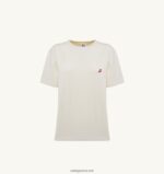 Autry γυναίκες Τ-shirt με λαιμόκοψη σε λευκό ιβουάρ 04FXF291 - Image 4