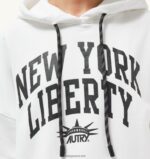 Autry γυναίκες liberty φωτογραφία φούτερ με κουκούλα λευκό 04FXF296 - Image 4