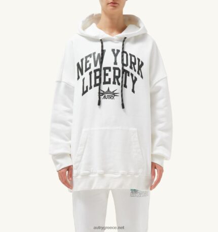 Autry γυναίκες liberty φωτογραφία φούτερ με κουκούλα λευκό 04FXF296