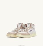 Autry γυναίκες medalist mid sneakers σε δέρμα και σουέντ λευκό 04FXF232 - Image 2