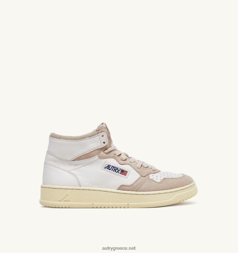 Autry γυναίκες medalist mid sneakers σε δέρμα και σουέντ λευκό 04FXF232 - Image 1