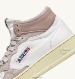 Autry γυναίκες medalist mid sneakers σε λευκό και ροζ δέρμα κατσίκας και σουέτ 04FXF231 - Image 6