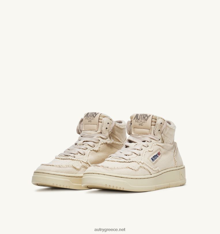 Autry γυναίκες medalist mid sneakers σε λευκό τζιν ιβουάρ 04FXF226 - Image 2