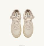 Autry γυναίκες medalist mid sneakers σε λευκό τζιν ιβουάρ 04FXF226 - Image 5