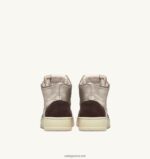 Autry γυναίκες medalist mid sneakers σε πλατινέ και καφέ δέρμα και σουέτ 04FXF235 - Image 3
