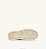 Autry γυναίκες medalist mid sneakers σε πλατινέ και καφέ δέρμα και σουέτ 04FXF235 - Image 4